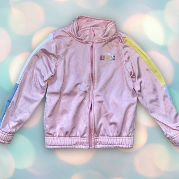 Puma Toddler Girl’s Pink Athletic Zip Sweatshirt Size 4T - Picture 1 of 4